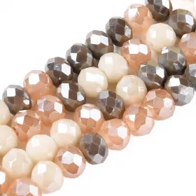 Slavík 6x5 mm, 85 ks, mix plnobarevná broskvová