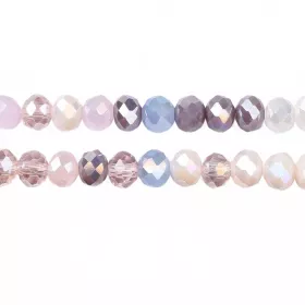 Slavík 6x5 mm, 85 ks, mix plnobarevná růžová