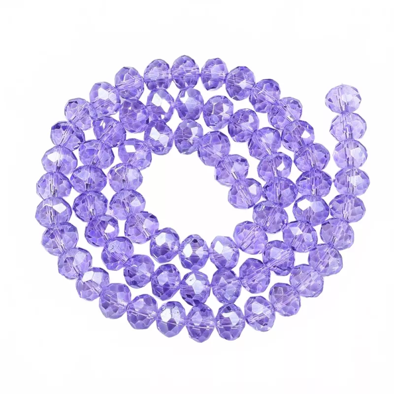 Slavík 8x6 mm, 62 ks, lila fialová s lustovým pokovem