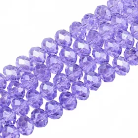 Slavík 8x6 mm, 62 ks, lila fialová s lustovým pokovem