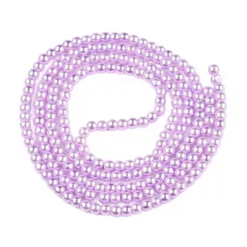Voskované perle 4 mm, 200 ks, lila