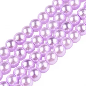Voskované perle 4 mm, 200 ks, lila