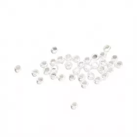 Zamačkávací rokajl kuličky 1,5 mm, 100 ks, stříbrná barva
