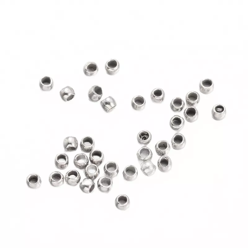 Zamačkávací rokajl kuličky 1,5 mm, 500 ks, platinový