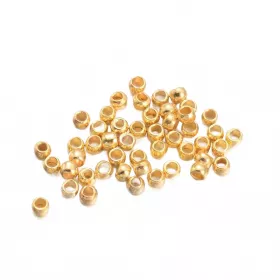 Zamačkávací rokajl kuličky 1,5 mm, 500 ks, zlatá barva