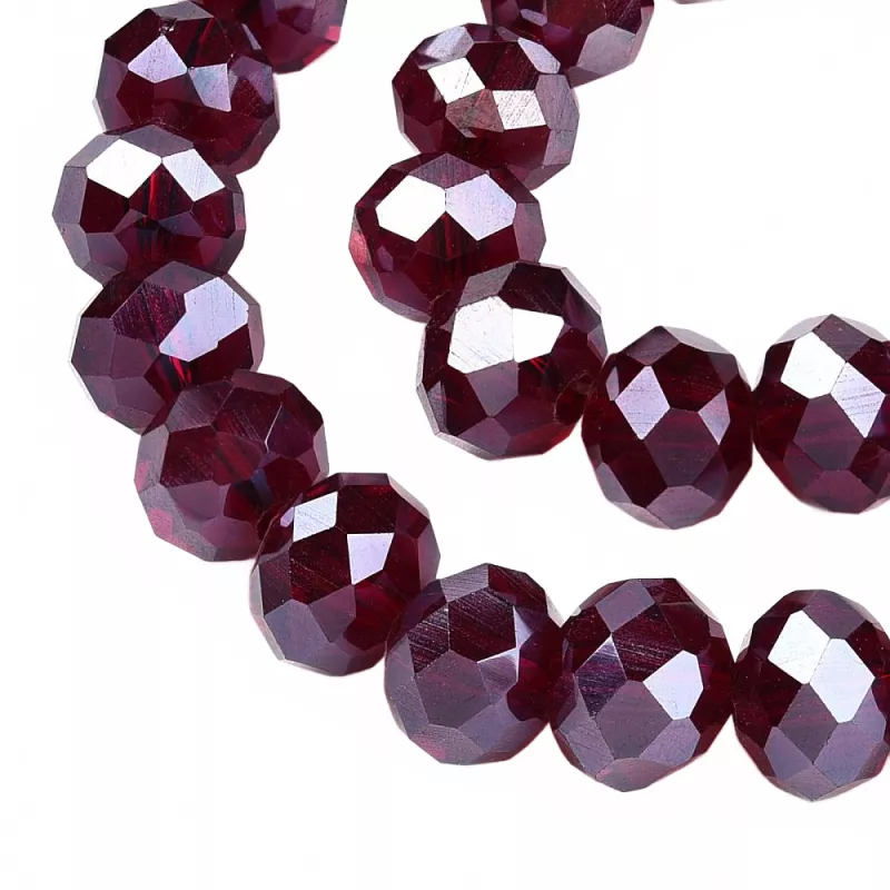 Slavík 2,5x2,7 mm, 150 ks, tmavě červená s lustrovým pokovem