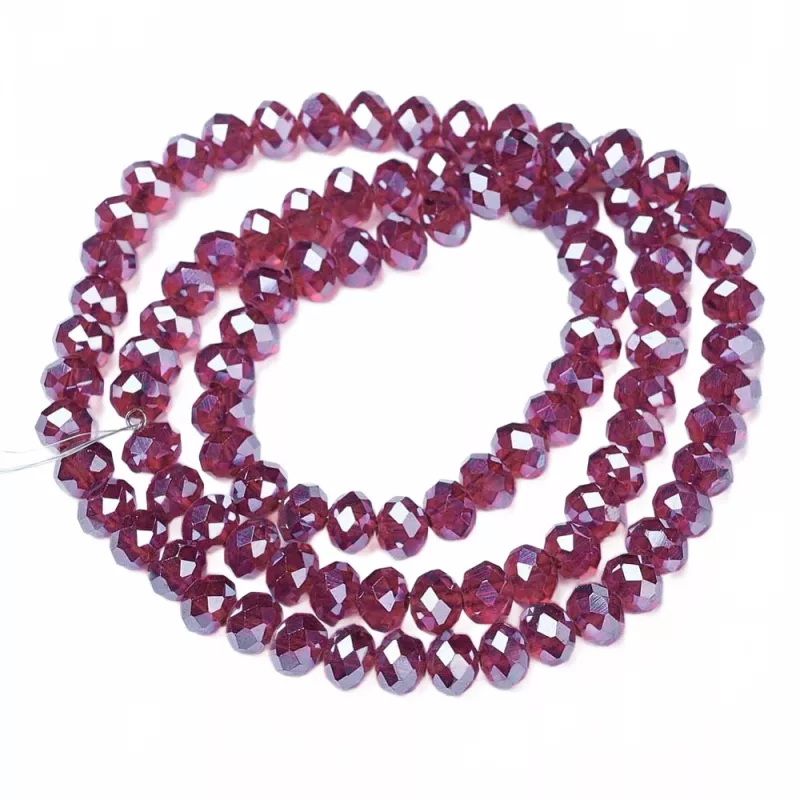 Slavík 2,3x2,7 mm, 156 ks, tmavě červená s lustrovým pokovem