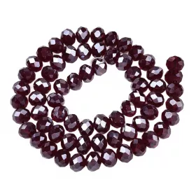 Slavík 6x5 mm, 150 ks, tmavě červená s lustrovým pokovem