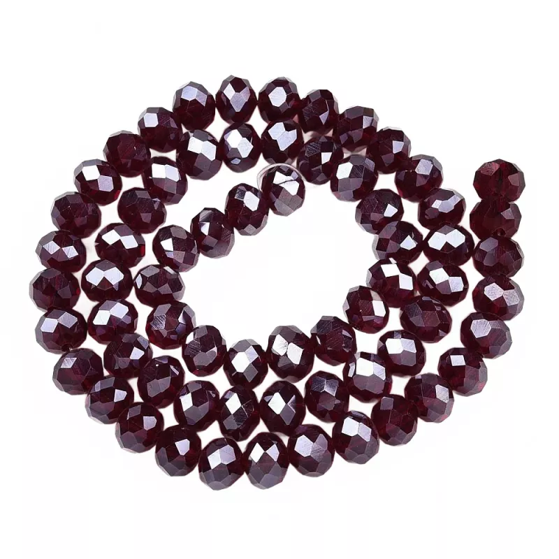 Slavík 8x5 mm, 150 ks, tmavě červená s lustrovým pokovem