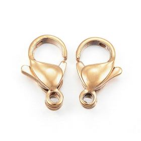 Karabina 10x6 mm z chirurgické oceli, zlatá barva