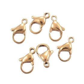 Karabina 10x6 mm z chirurgické oceli, zlatá barva