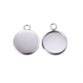 Přívěsek s lůžkem 10 mm, chirurgická ocel 304