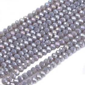 Slavík 3x2 mm, 148 ks, plnobarevná šedá s AB pokovem