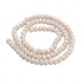 Slavík 3x2 mm, 128 ks, plnobarevná krémová s AB pokovem