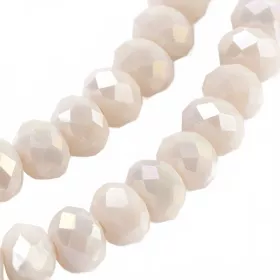 Slavík 3x2 mm, 128 ks, plnobarevná krémová s AB pokovem