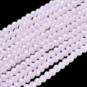 Slavík 3,8x3 mm, 112 ks, mléčná růžová s AB pokovem