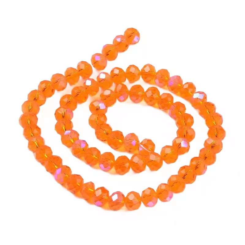 Slavík 3x2 mm, 166 ks, oranžová s AB pokovem