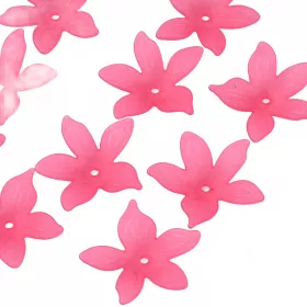 Akrylový květ 27x26 mm, 20 ks, cerise