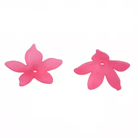 Akrylový květ  27x26 mm, 20 ks, cerise