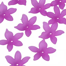 Akrylový květ 27x26 mm, 20 ks, orchidea