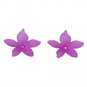 Akrylový květ 27x26 mm, 20 ks, orchidea