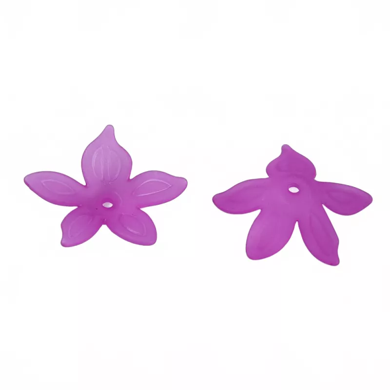 Akrylový květ 27x26 mm, 20 ks, orchidea