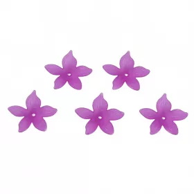 Akrylový květ 27x26 mm, 20 ks, orchidea