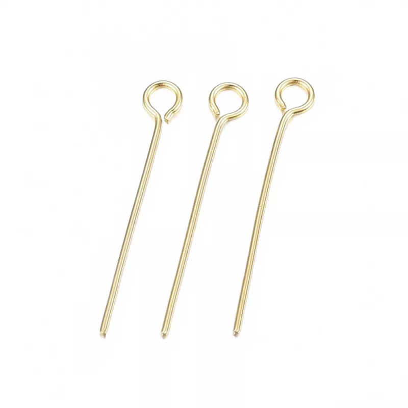 Ketlovací jehla 22x0,6 mm, chirurgická ocel, 50 ks, zlatá barva