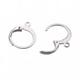 Náušnicový háček uzavřený z chirurgické oceli 14,5x12 mm, 20 ks