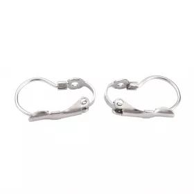 Náušnicový háček uzavřený z chirurgické oceli 16,7x10,5 mm, 20 ks