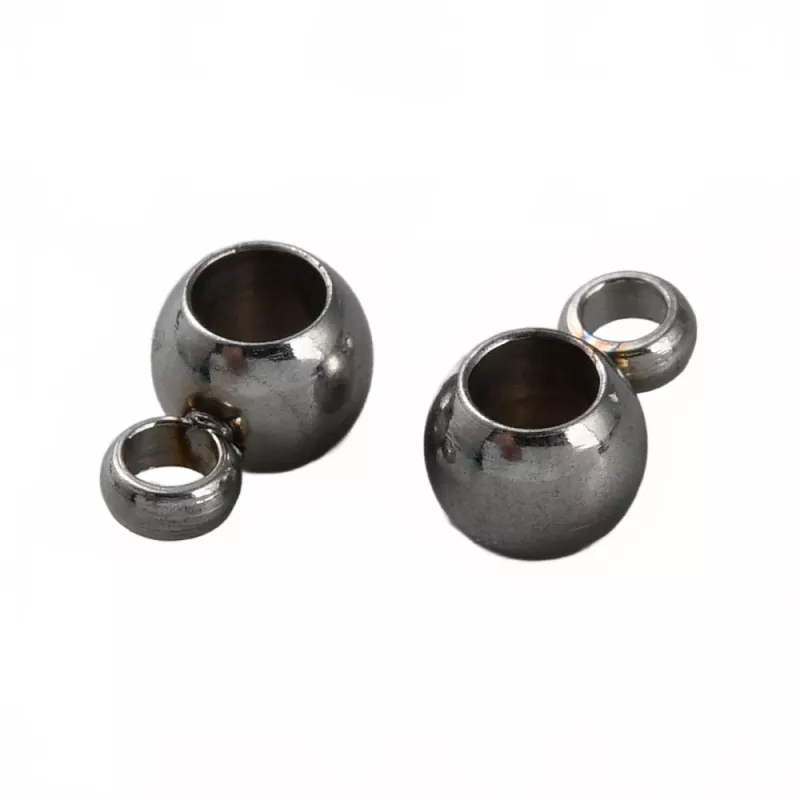 Přívěsek s očkem 6x4x3 mm z chirurgické oceli 304, vnitřní průměr 2mm, 10 ks