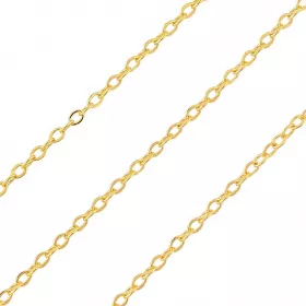 Řetízek z chirurgické oceli, ploché oválné očko 1,8x1,5x0,5 mm, 1 metr, vakuově ...