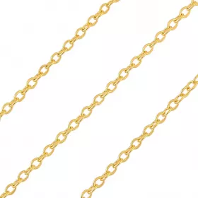 Řetízek z chirurgické oceli, ploché oválné očko 2x1,6x0,35 mm, 1 metr, vakuově ...