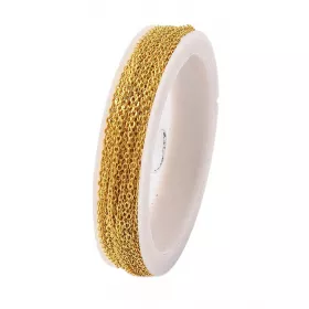 Řetízek z chirurgické oceli, ploché oválné očko 2x1,6x0,35 mm, 1 metr, vakuově ...