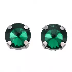 Šatonová růže v kotlíku, 8 mm, 5 ks, zelená/platinová