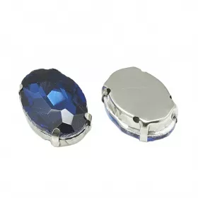 Šatonová růže v kotlíku, 8x6x4 mm, 5 ks, Montana/platinová