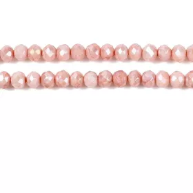 Skleněné broušené korálky 3,5x2,5 mm, 110 ks, plnobarevná meruňková s AB ...