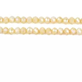 Skleněné broušené korálky 3,5x2,5 mm, 110 ks, plnobarevná žlutá s AB ...