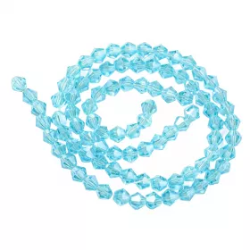 Skleněné sluníčko 3x3 mm, 110 ks, modrá s lustrovým pokovem