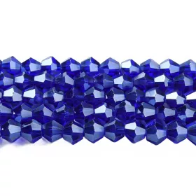 Skleněné sluníčko 3x3 mm, 120 ks, královská modrá s lustrovým pokovem