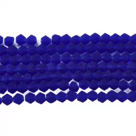 Skleněné sluníčko 4x4 mm, 84 ks, matná královská modrá