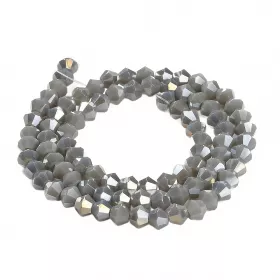 Skleněné sluníčko 4x4 mm, 88 ks, tmavě modrá s AB pokovem