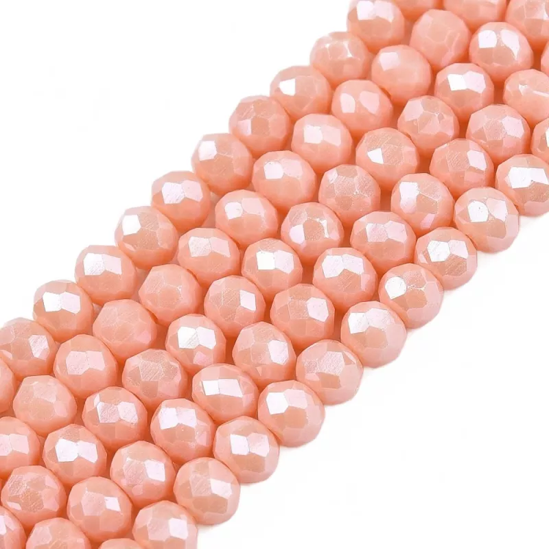 Slavík 3,8x3 mm, 120 ks, plnobarevná meruňková s lustrovým pokovem
