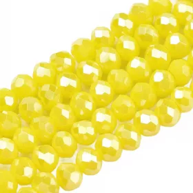 Slavík 3x2 mm, 134 ks, plnobarevná žlutá s AB pokovem