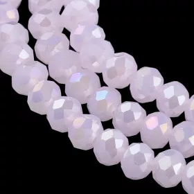 Slavík 3x2 mm, 140 ks, mléčná růžová s AB pokovem