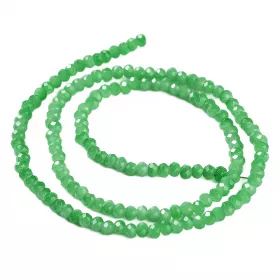 Slavík 3x2 mm, 144 ks, mléčná zelená s lustrovým pokovem