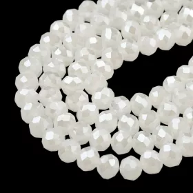 Slavík 3x2 mm, 146 ks, kémová mléčná s lustrovým pokovem