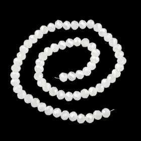 Slavík 3x2 mm, 146 ks, kémová mléčná s lustrovým pokovem