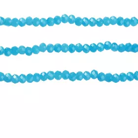 Slavík 3x2 mm, 146 ks, mléčná modrá s lustrovým pokovem