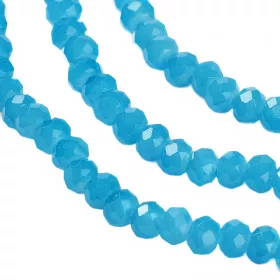 Slavík 3x2 mm, 146 ks, mléčná modrá s lustrovým pokovem